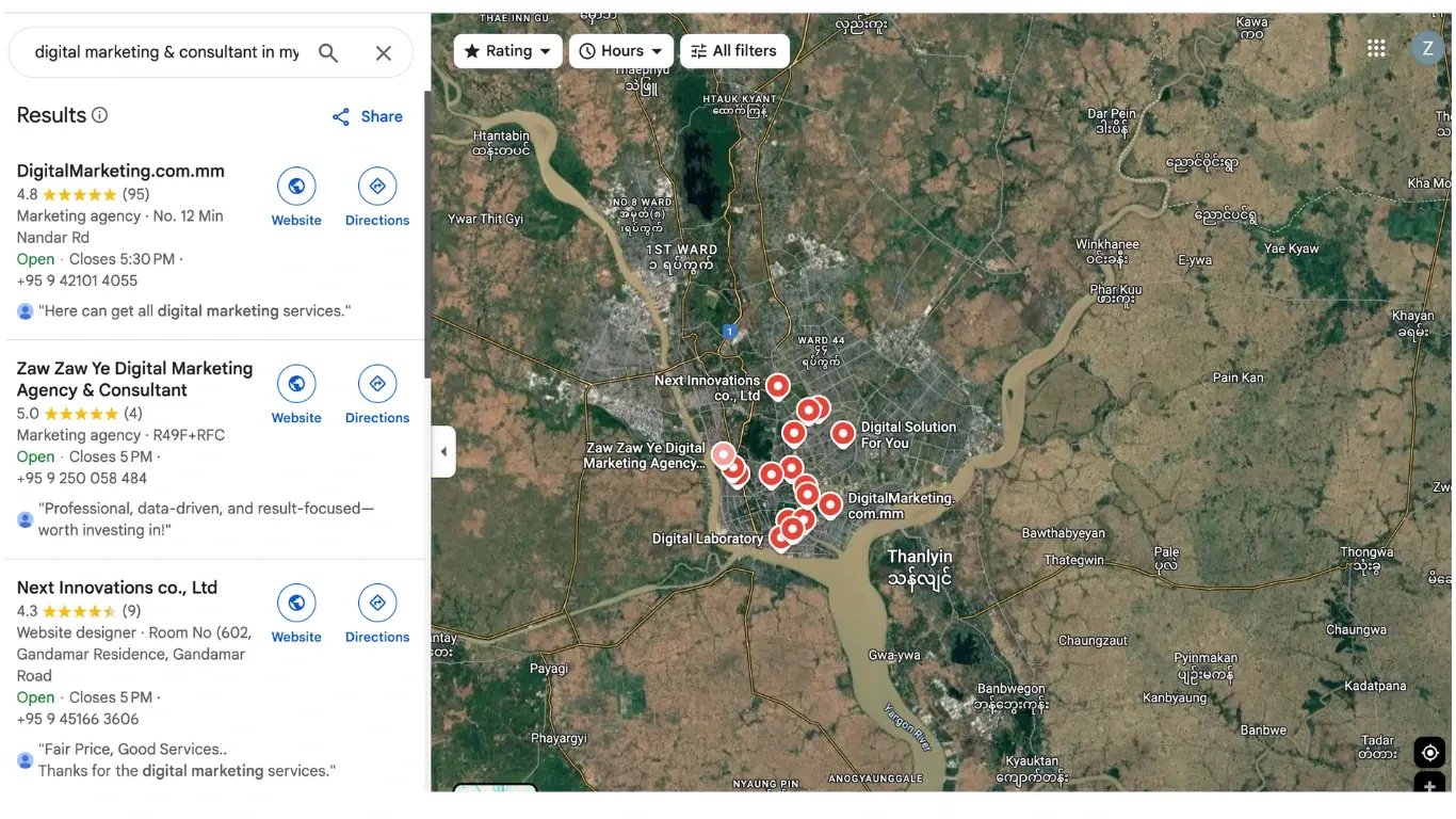 DM local Map SEO Web